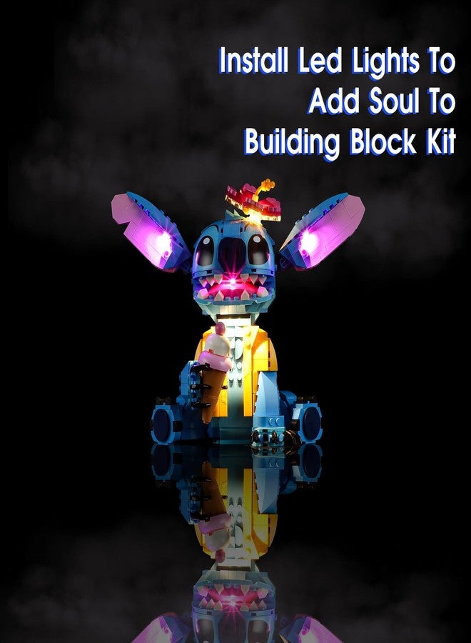 Vaodest مصباح LED من Vaodest لمجموعة Lego Stitch 43249، تصميم وتكوين متوافق مع نموذج Lilo and Stitch Lego (مصباح LED فقط، وليس مجموعة مكعبات البناء) - Image 3